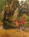Cabañas bajo los árboles Postimpresionismo Primitivismo Paul Gauguin